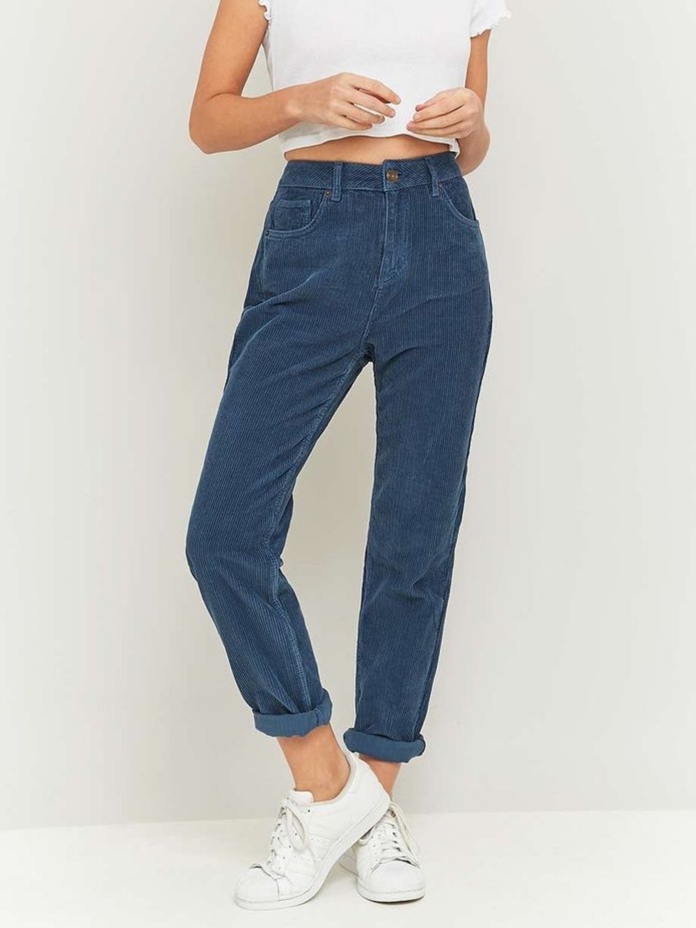 BDG Urban Outfitters Mom High Rise Corduroy Pants Women 27 Slate Blue